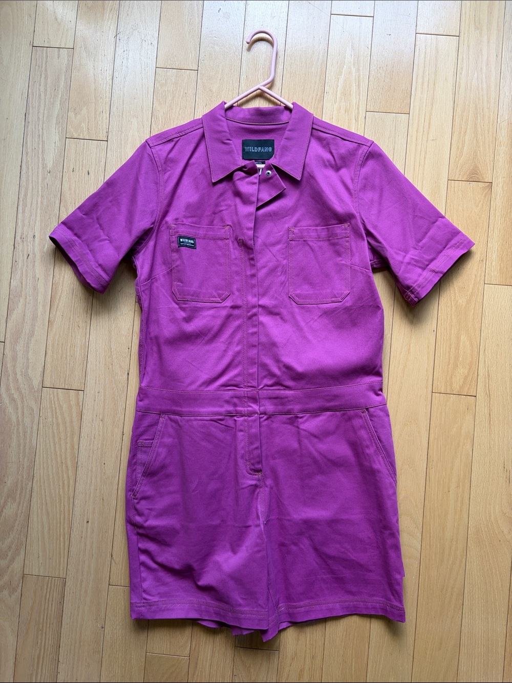 NWT Wildfang Pink Short-Sleeve Romper